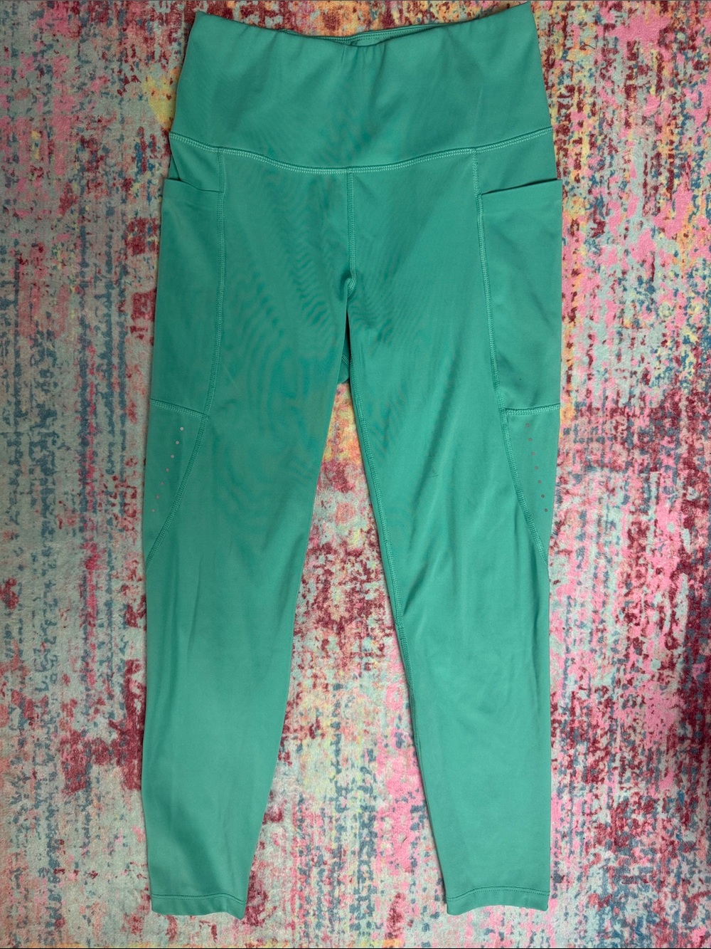Layer 8 Teal  Leggings with Side Pockets